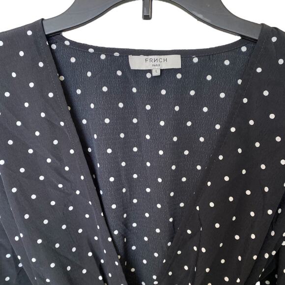 FRNCH Polka Dot Wrap Dress - Picture 5 of 8